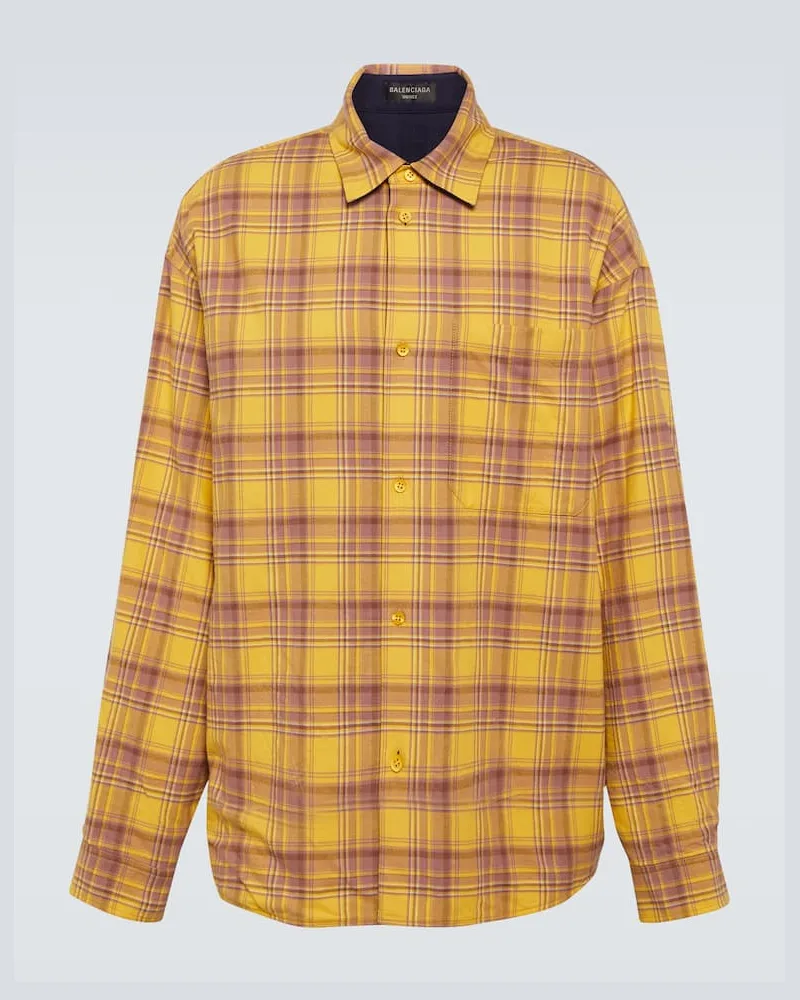 Balenciaga Wendbares Hemd aus Baumwolle Gelb
