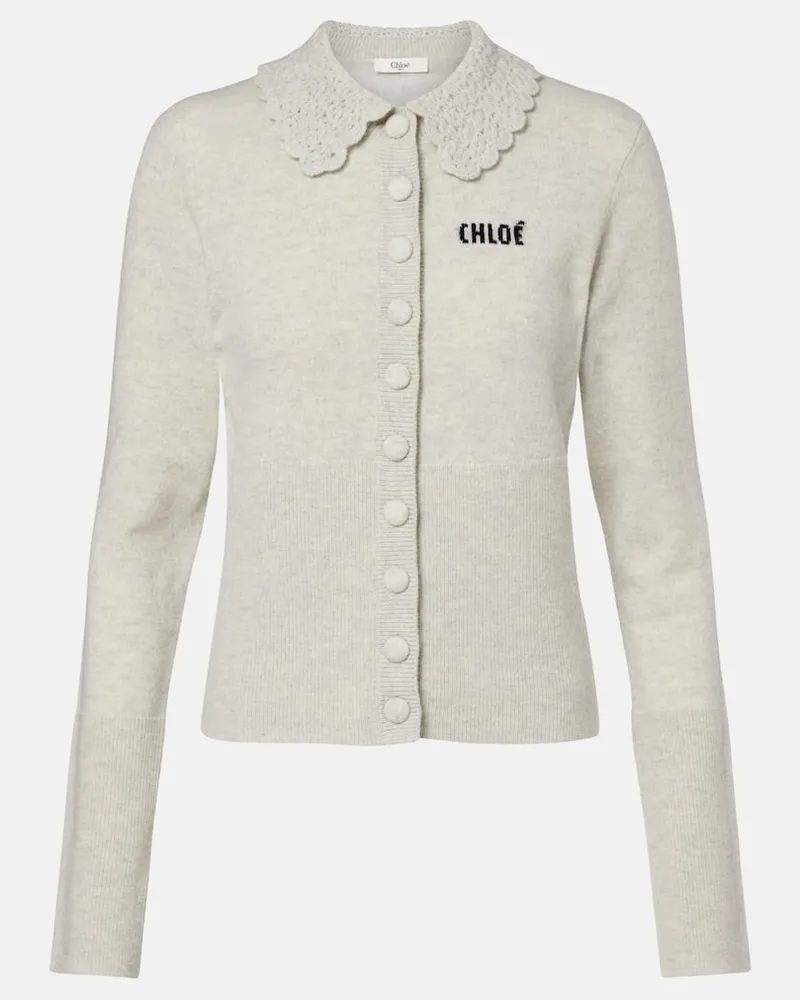 Chloé Chloé Cardigan aus Wolle Grau