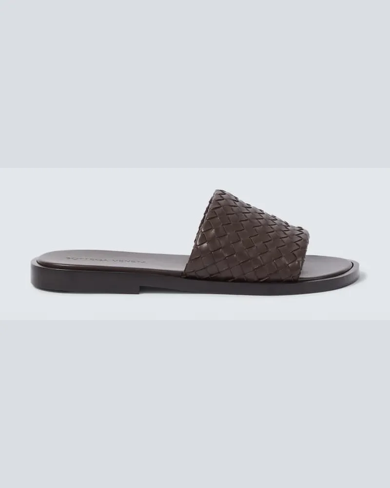 Bottega Veneta Pantoletten Elio aus Leder Braun