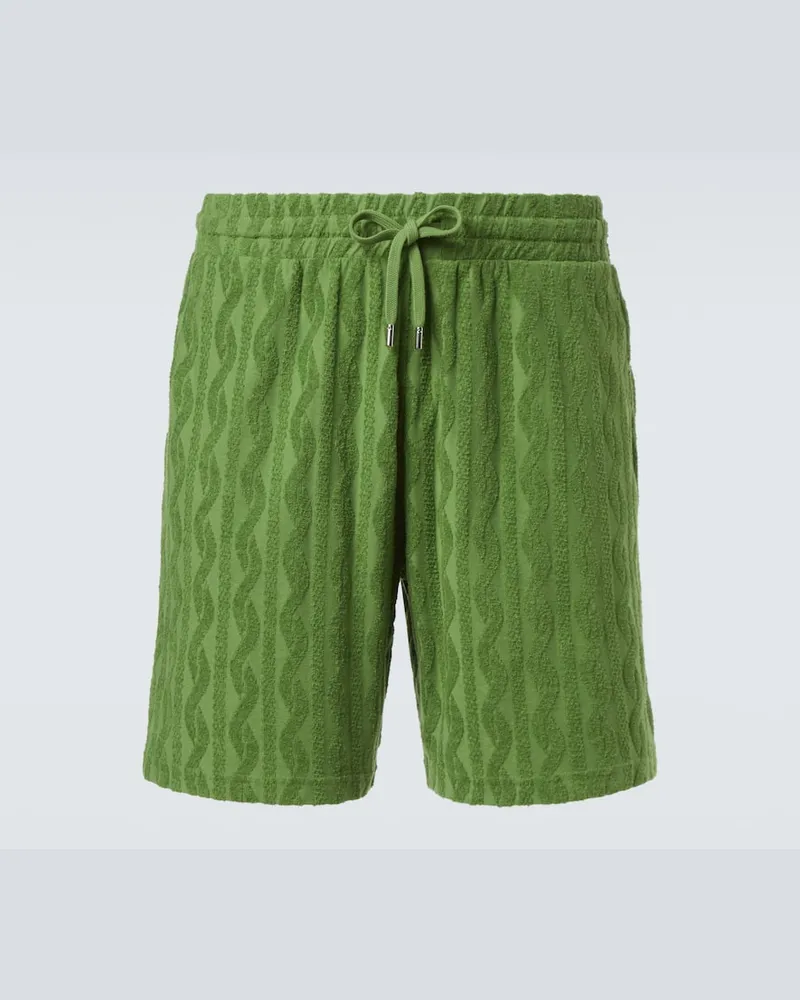 Frescobol Carioca Shorts Augusto aus einem Baumwollgemisch Grün