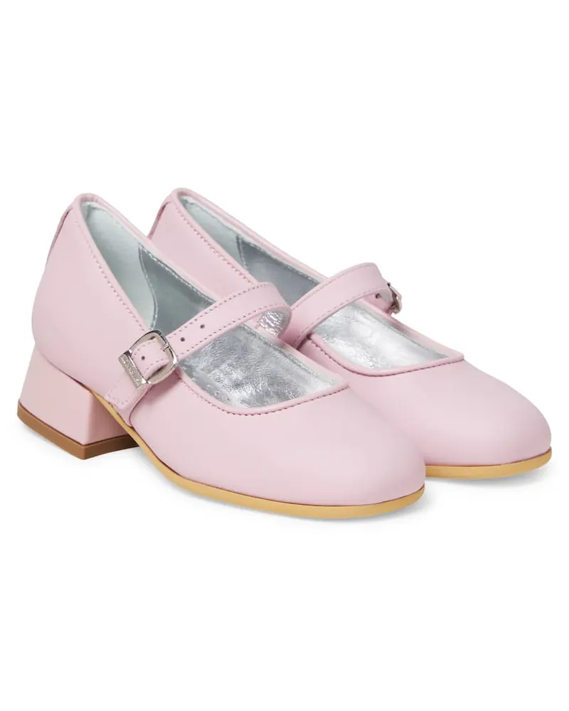 Monnalisa Mary-Jane-Ballerinas Dorothy aus Leder Rosa