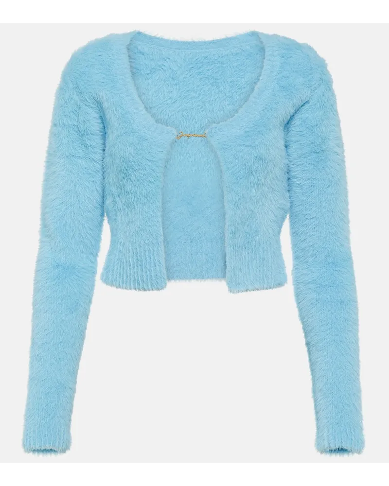 Jacquemus Cardigan La Maille Neve Manches Longues Blau