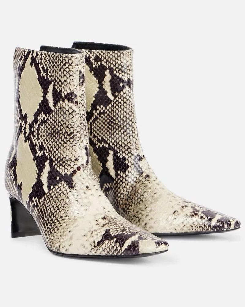 KHAITE Ankle Boots Ona 55 aus Leder Multicolor