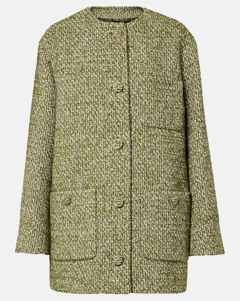 Gucci Mantel aus Bouclé Grün
