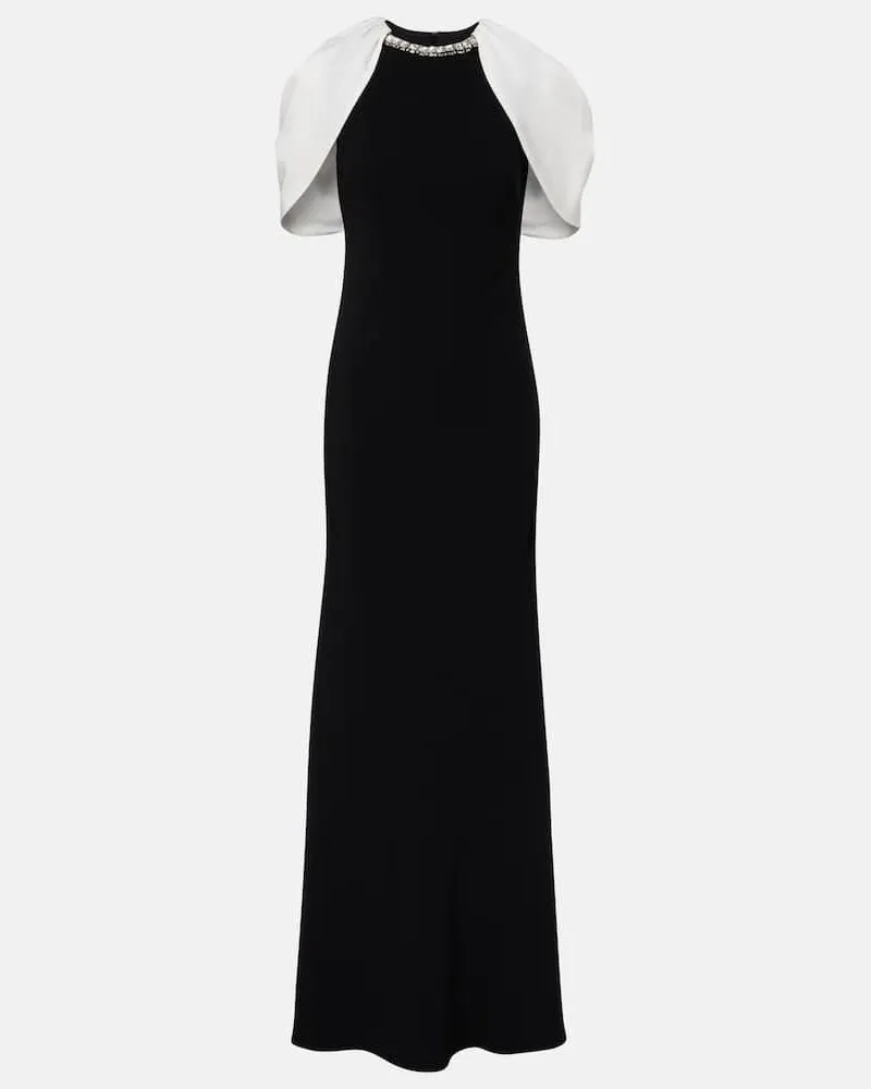 Roland Mouret Verzierte Robe aus Crêpe Schwarz