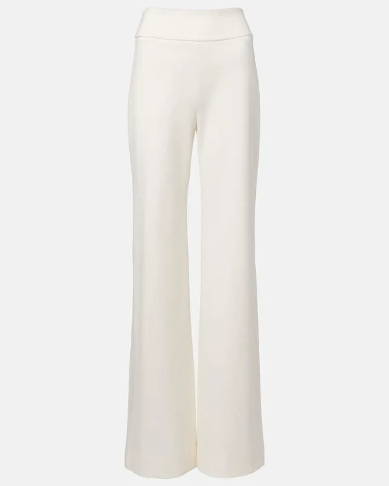 Veronica Beard Weite High-Rise-Hose Kalinda Weiß