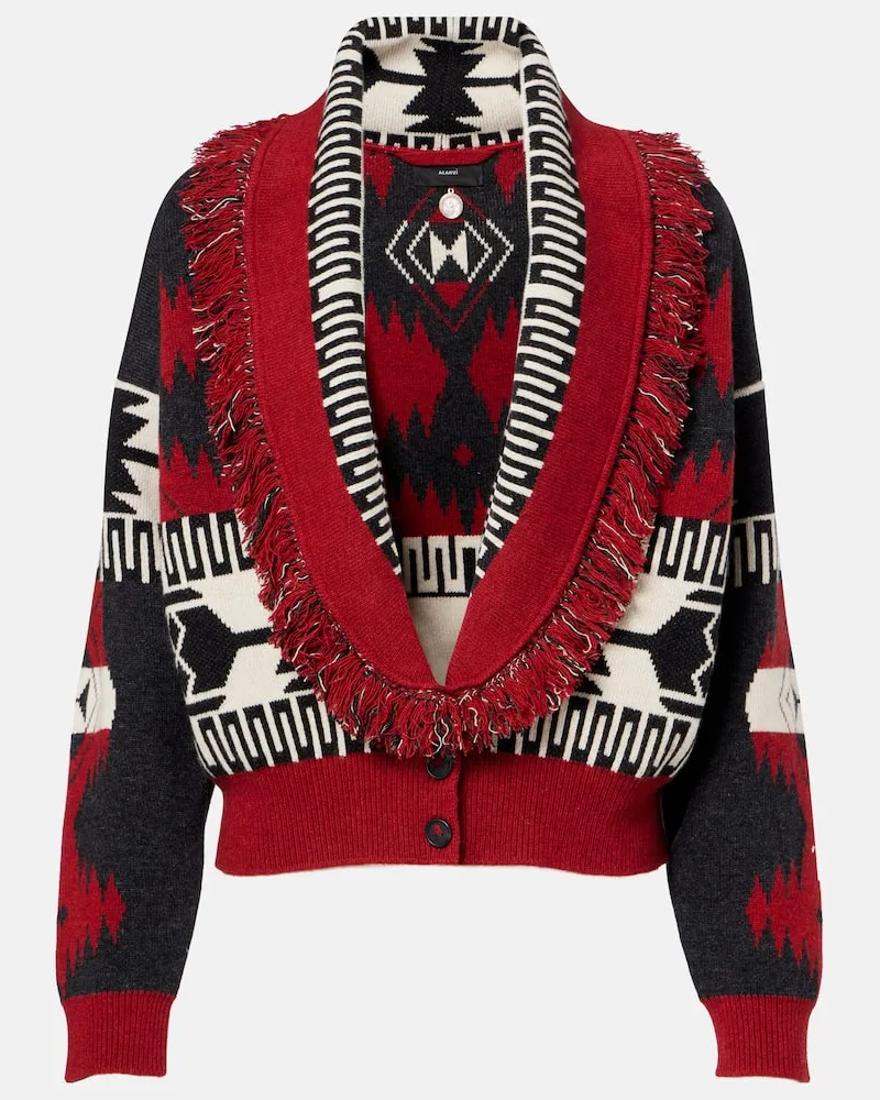 Alanui Cardigan Icon aus Wolle und Kaschmir Rot