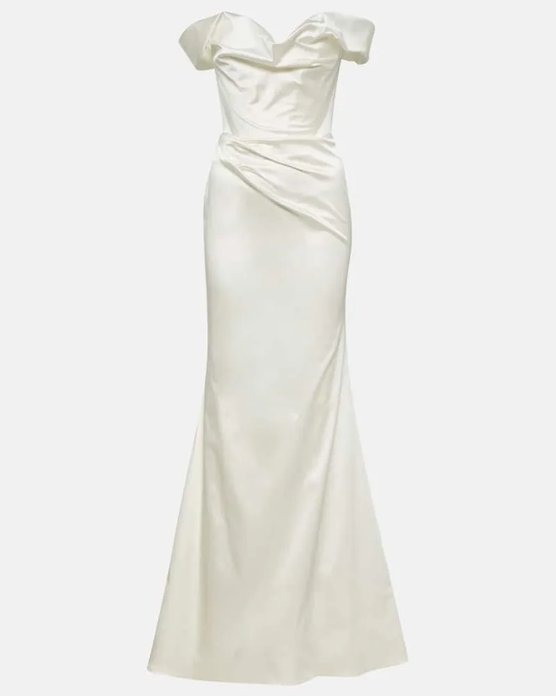 Vivienne Westwood Bridal Robe Nova Cora aus Satin Weiß