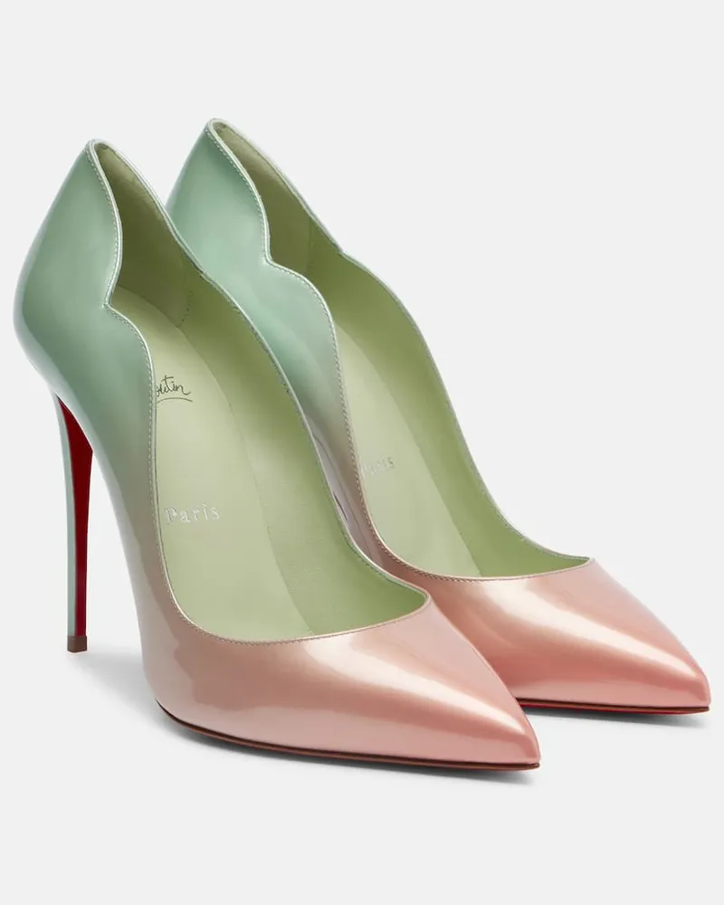 Christian Louboutin Pumps Hot Chick 100 aus Lackleder Grün