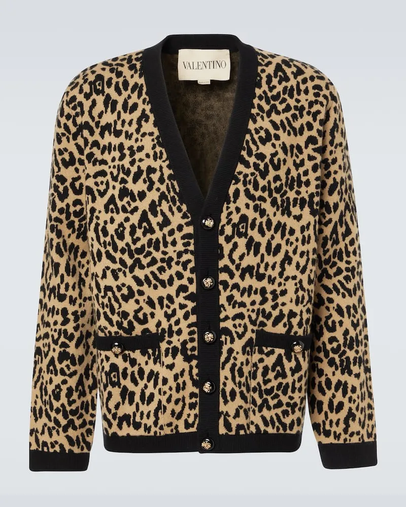 Valentino Garavani Cardigan aus Schurwoll-Jacquard Multicolor