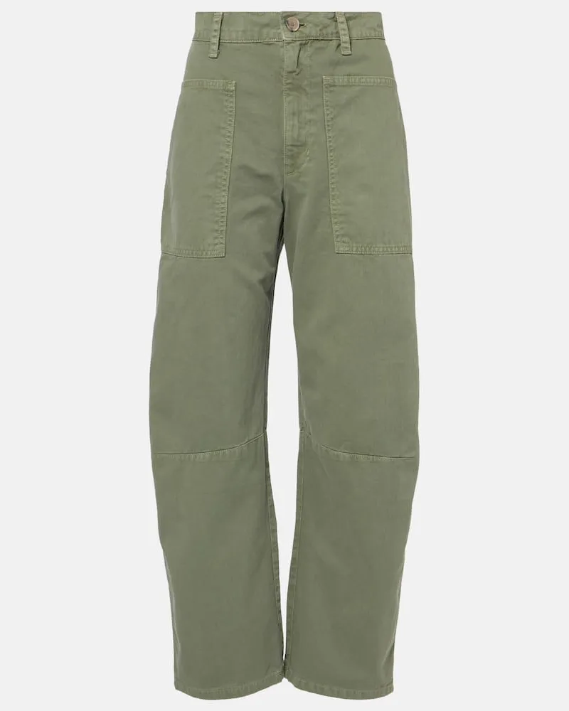 Velvet Weite Hose Brylie aus Baumwoll-Twill Schwarz