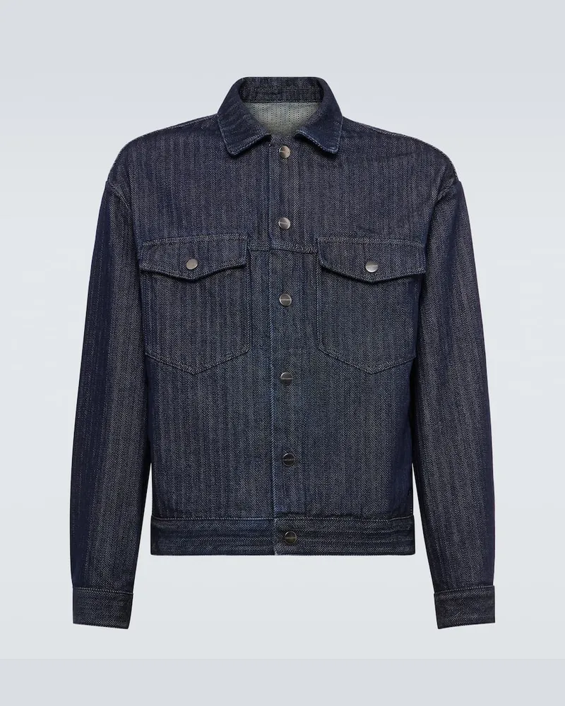 Giorgio Armani Jacke aus Denim Blau