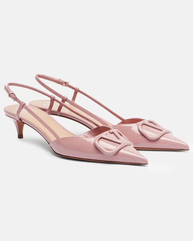 Valentino Garavani Slingback-Pumps VLogo Signature aus Lackleder Pink