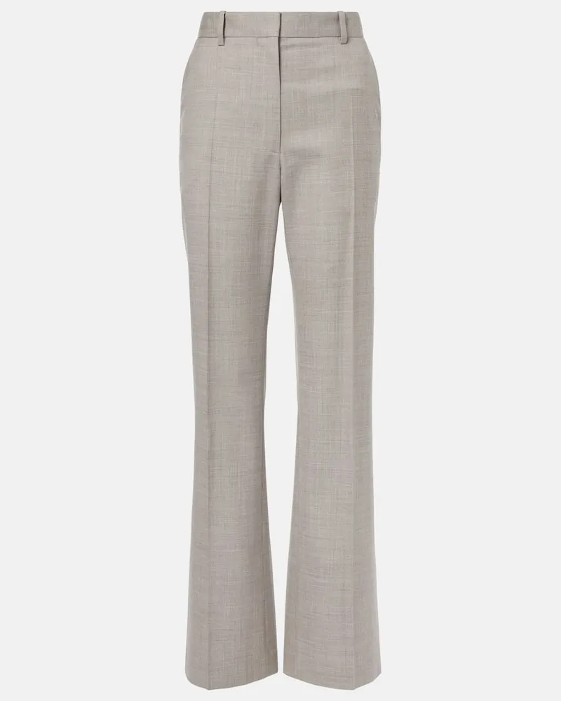 The Row Gerade Hose Diane aus Wolle Beige