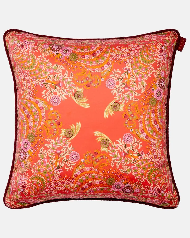 Etro Kissen aus Baumwoll-Jacquard Orange