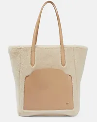 Loro Piana Tote Sesia Large mit Leder Beige