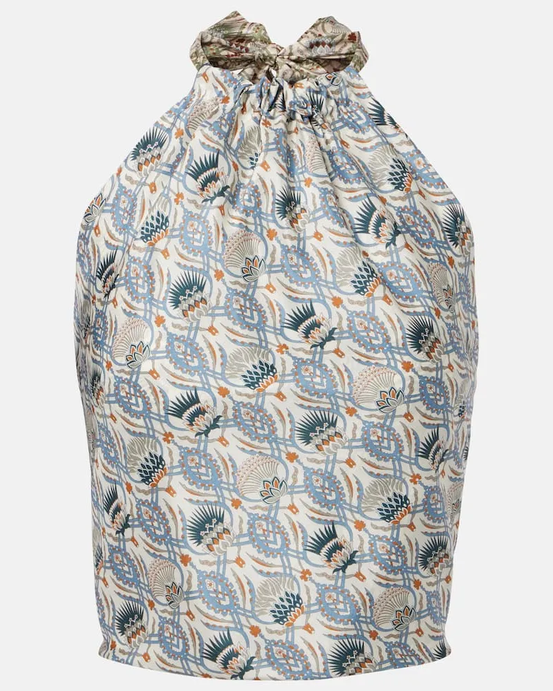 Loro Piana Bedrucktes Top Annet aus Seide Multicolor