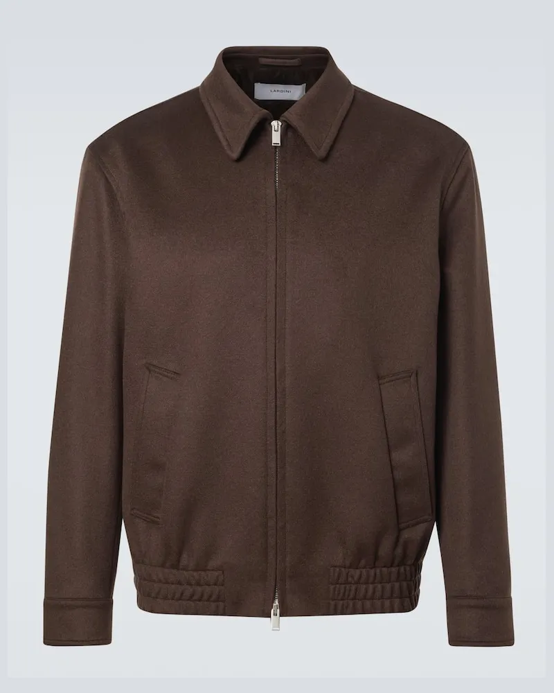 LARDINI Blouson aus Kaschmir und Wolle Braun