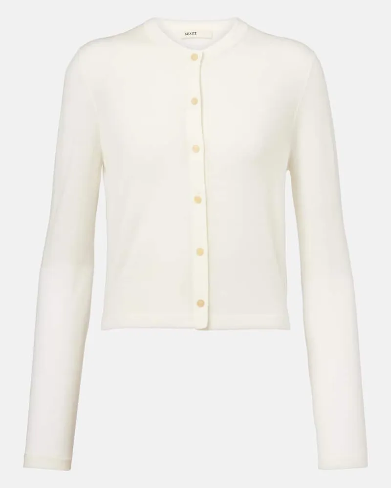 KHAITE Cardigan Brieta aus einem Wollgemisch Weiß