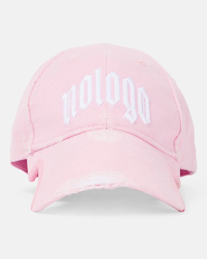 Balenciaga Baseballcap Nologo aus Baumwolle Rosa