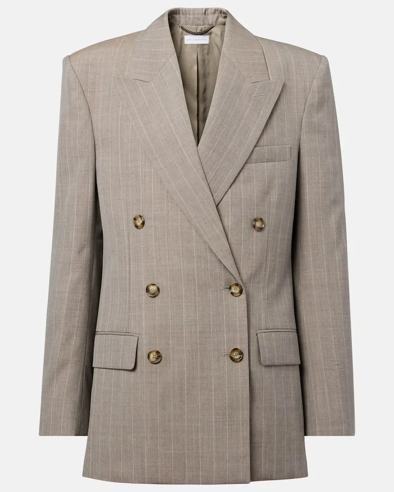 Stella McCartney Oversize-Blazer aus Wolle Grau