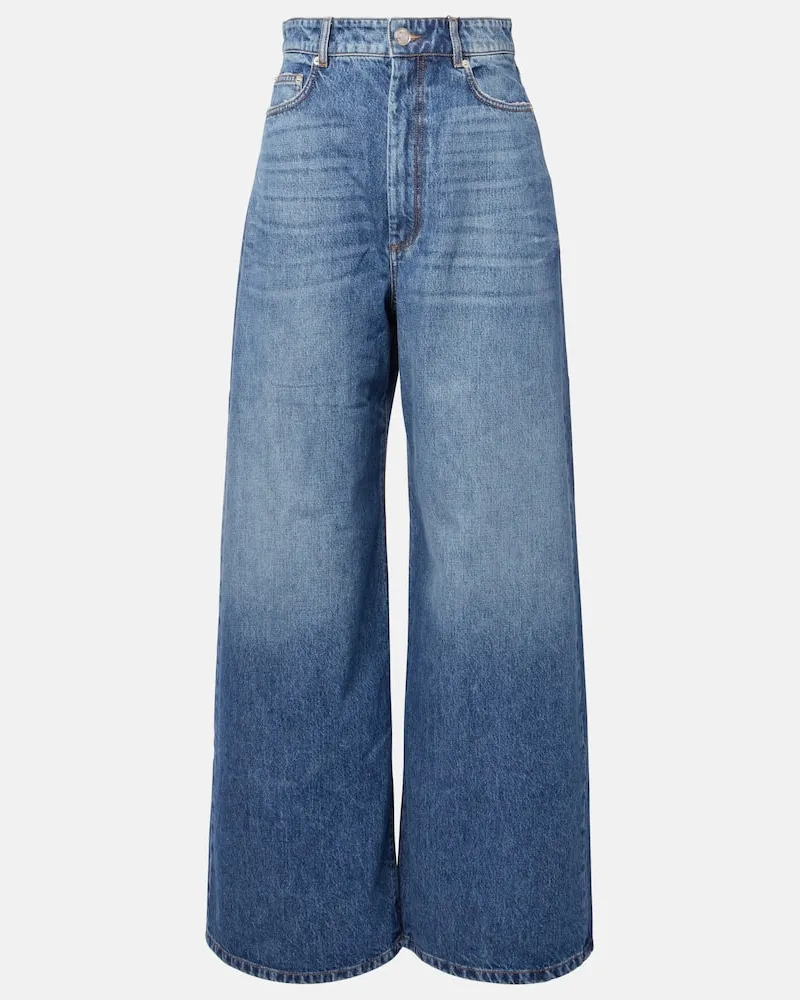 SPORTMAX Mid-Rise Wide-Leg Jeans Procida Blau