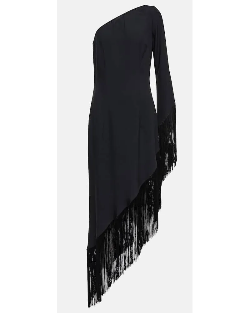 Taller Marmo One-Shoulder-Midikleid Aventador Schwarz