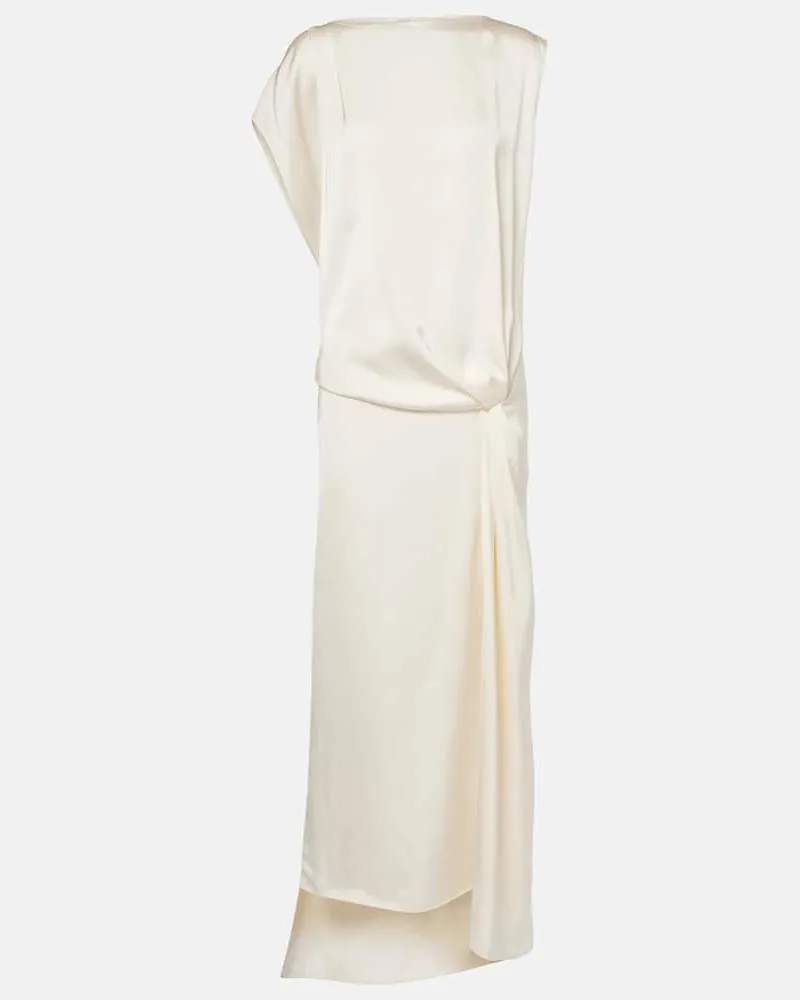 The Row Maxikleid Esmee aus Satin Weiß