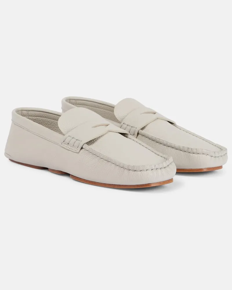 KHAITE Loafers Billy aus Leder Grau