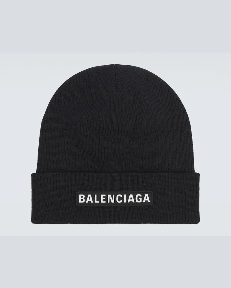 Balenciaga Mütze aus einem Wollgemisch Schwarz