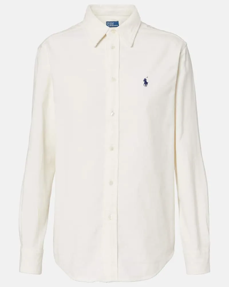 Ralph Lauren Hemd aus Baumwoll-Cord Weiã