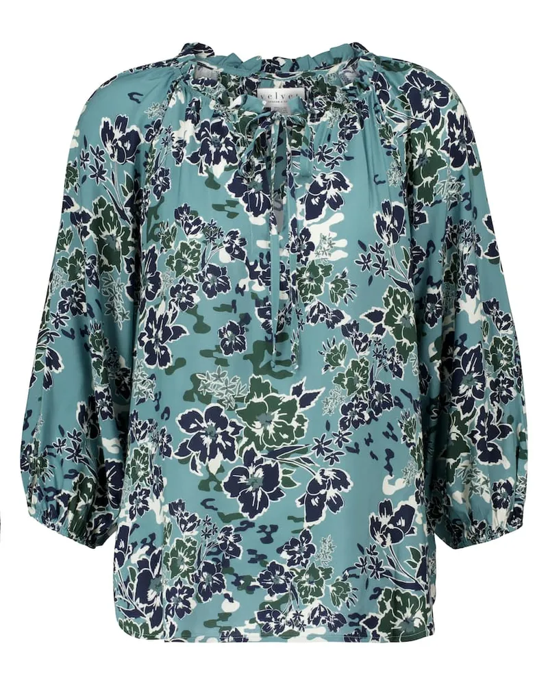 Velvet Bedrucktes Top Sharla Blau