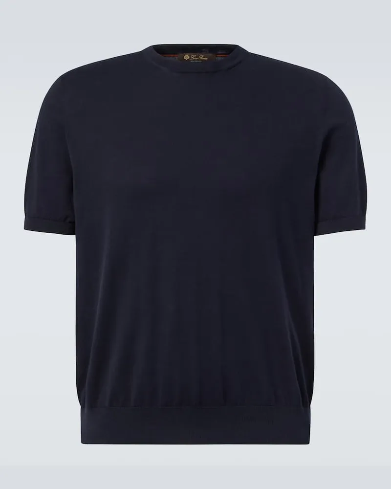 Loro Piana T-Shirt aus Baumwolle Blau