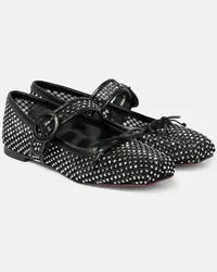 Christian Louboutin Verzierte Ballerinas Mamastrapitina aus Mesh Schwarz