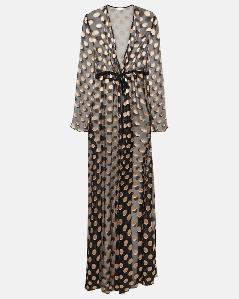 Alexandra Miro Bedruckte Robe Aurelia Gold