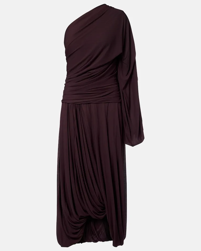 Proenza Schouler One-Shoulder-Midikleid Gabri aus Jersey Braun