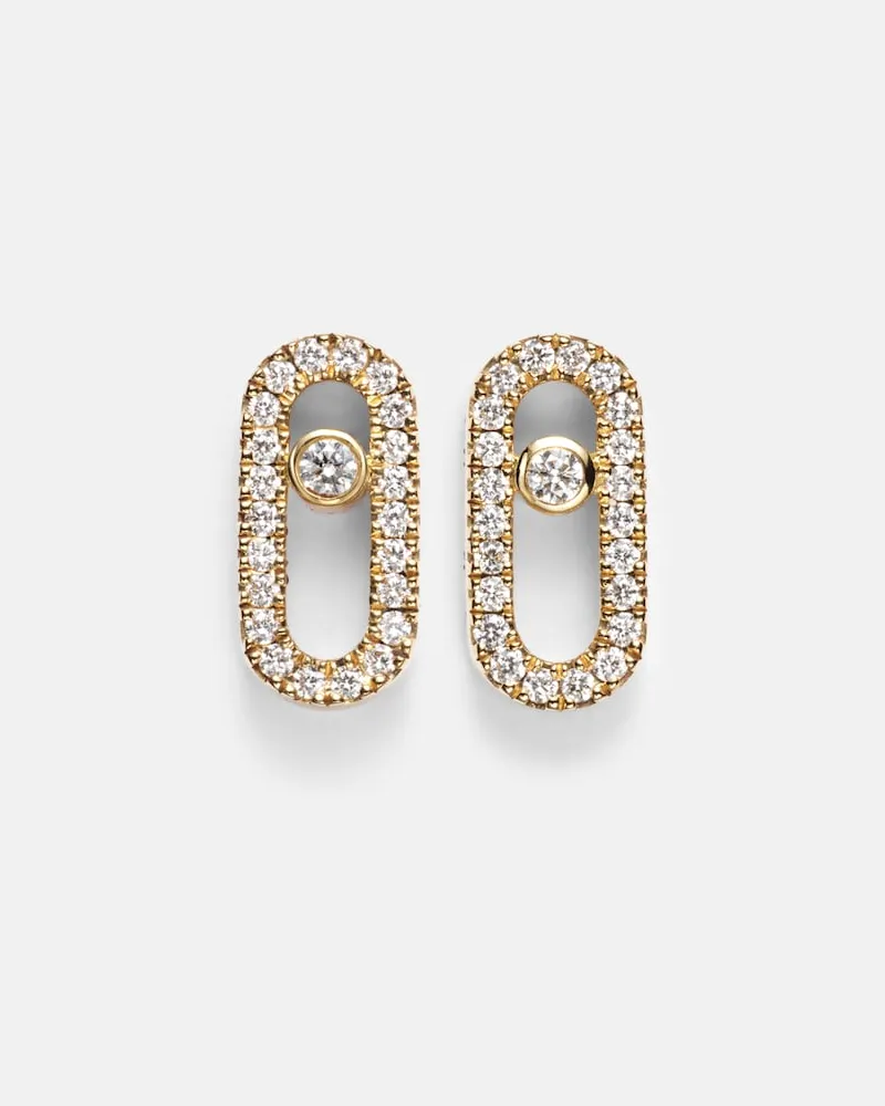 Messika Ohrringe Move Uno aus 18kt Gelbgold mit Diamanten Gold