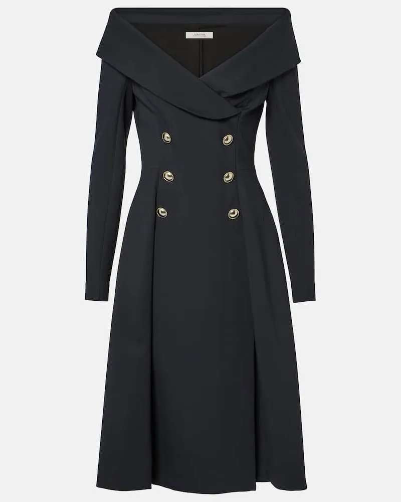 Dorothee Schumacher Off-Shoulder-Midikleid Blau