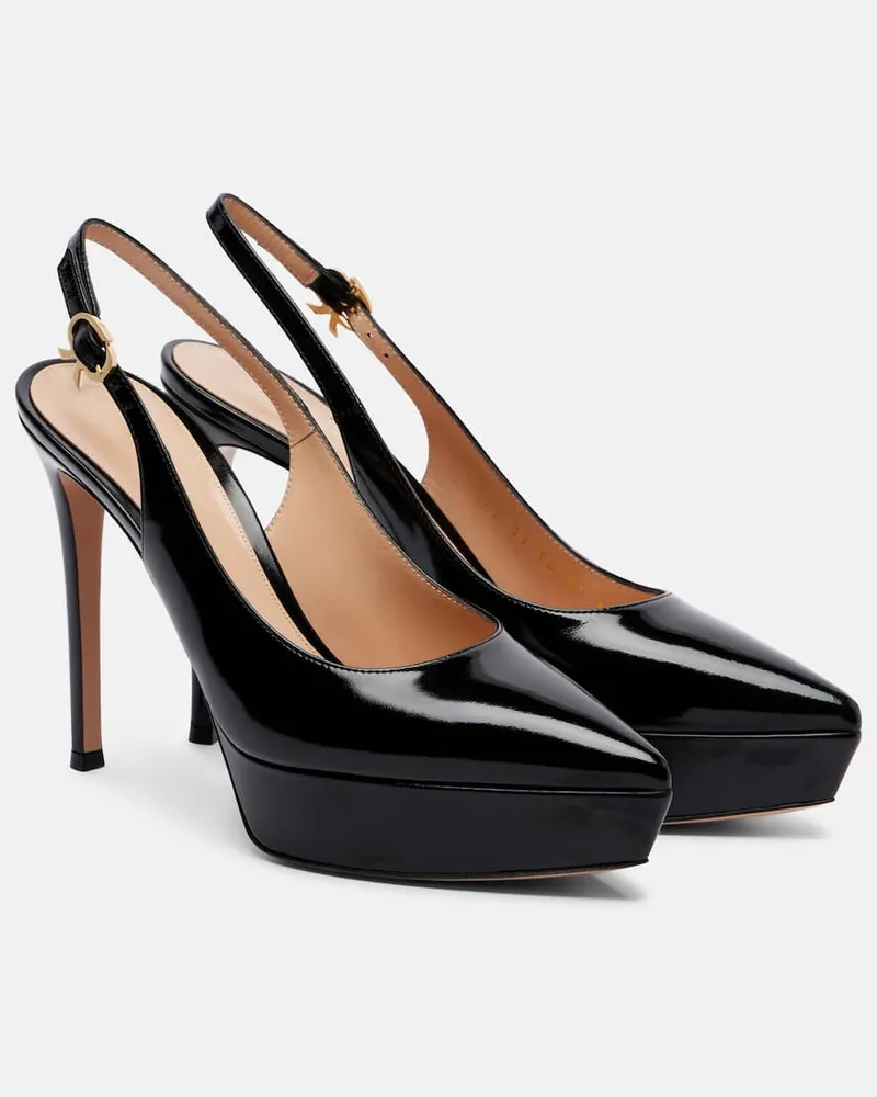 Gianvito Rossi Slingback-Pumps Dasha 115 aus Lackleder Schwarz