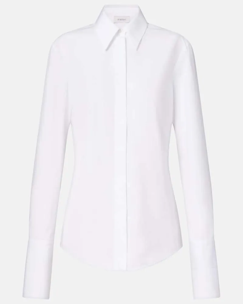 SPORTMAX Hemd Oste aus Baumwollpopeline Weiã