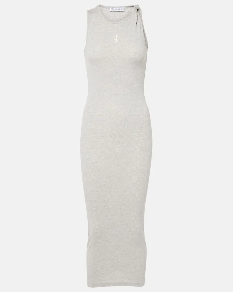 J.W.Anderson Maxikleid aus Baumwoll-Jersey Grau