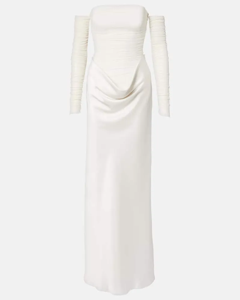 ROTATE Birger Christensen Robe Donatella Weiß