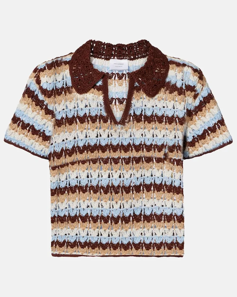 Anna Kosturova Polohemd aus Baumwolle Multicolor