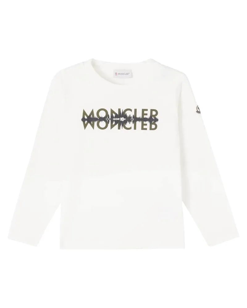 Moncler Longsleeve aus Baumwolle Weiß