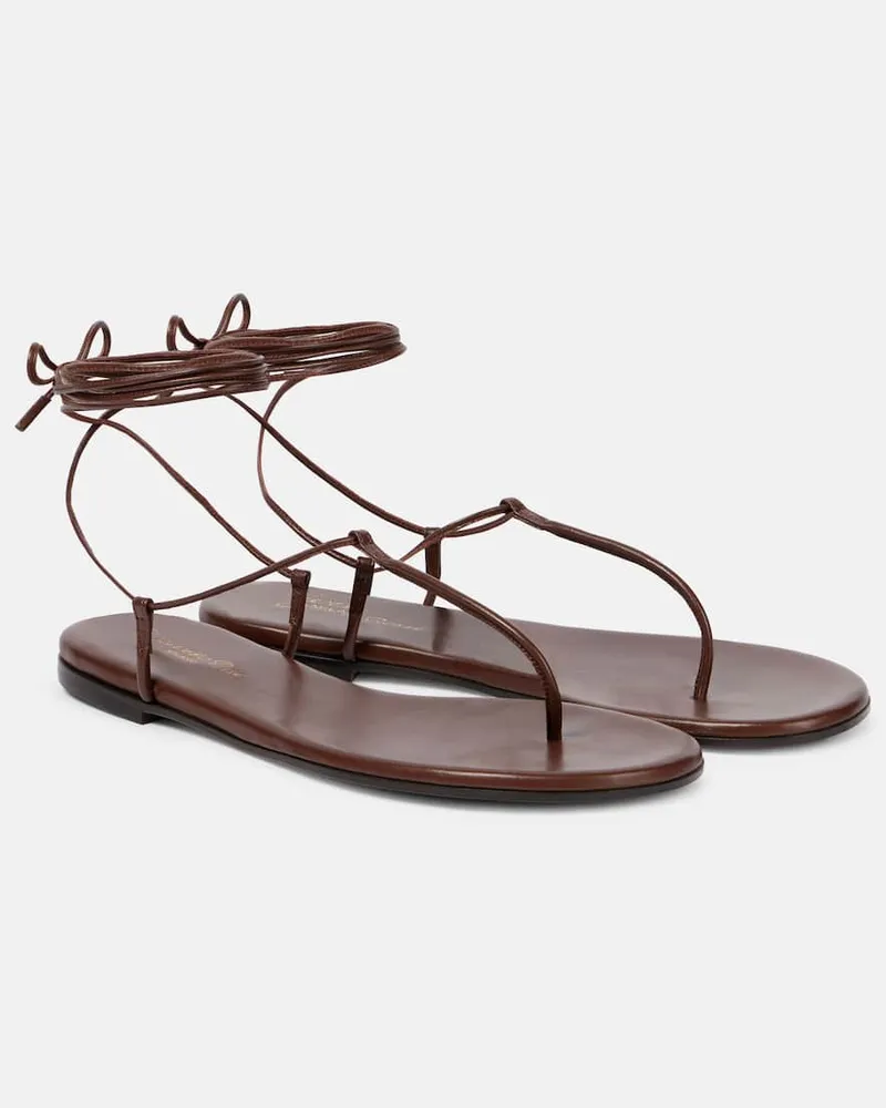 Gianvito Rossi Sandalen Gwyneth aus Leder Braun