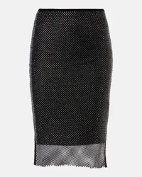 SPORTMAX Midirock Zinnia mit Kristallen Schwarz