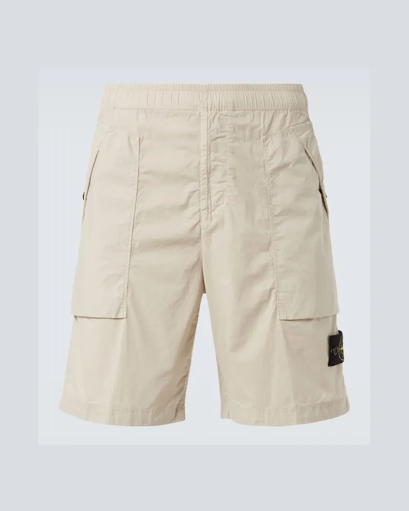 Stone Island Shorts Compass aus einem Baumwollgemisch Beige