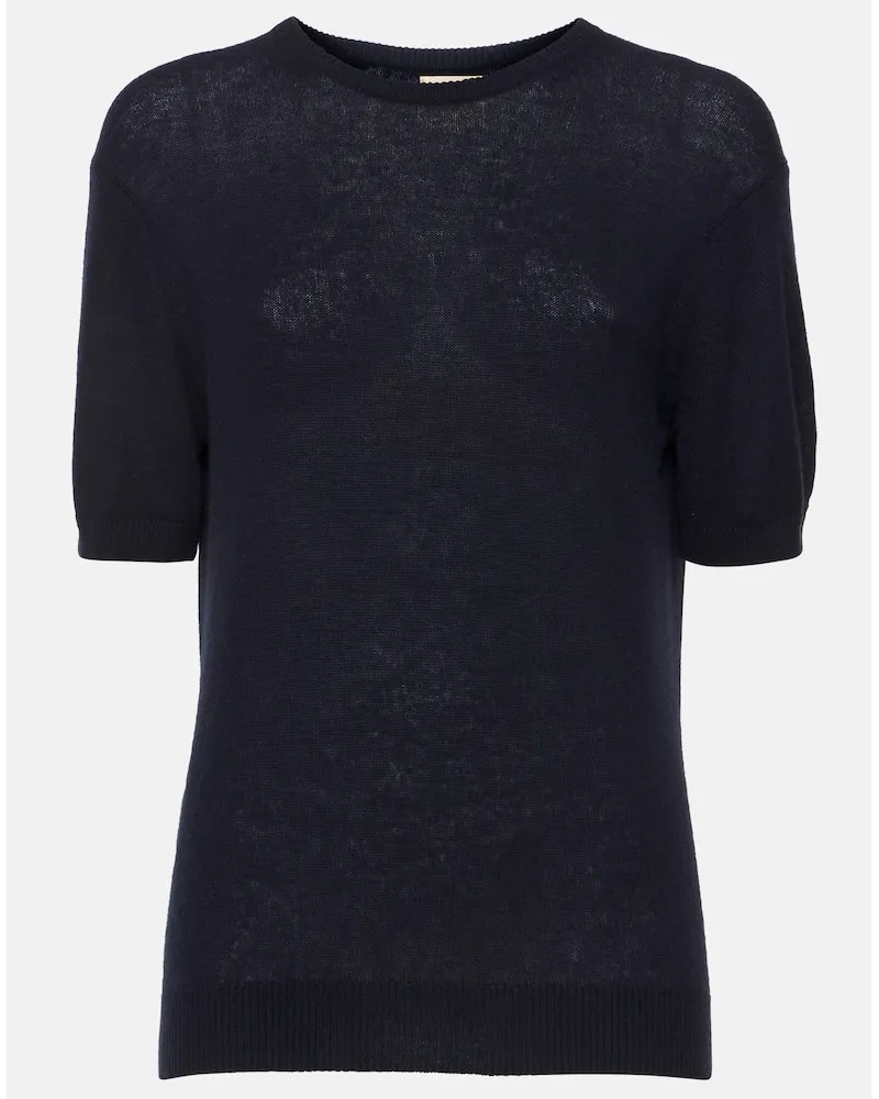KHAITE Top Pierre aus einem Kaschmirgemisch Blau