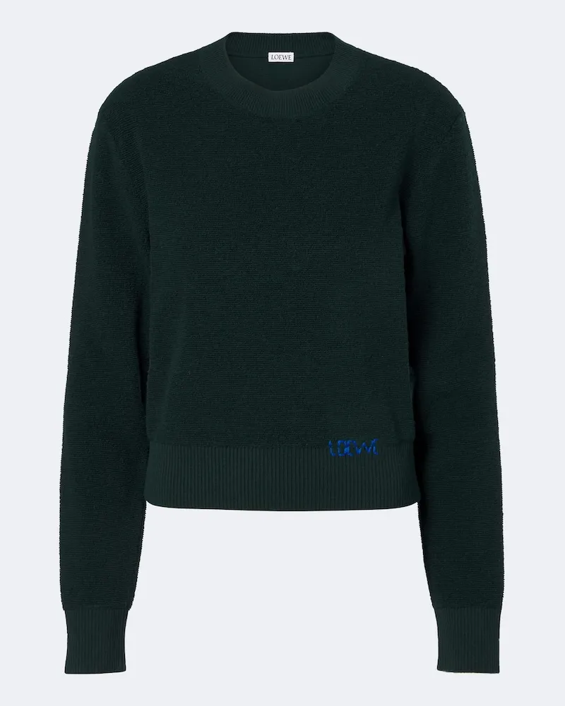 Loewe Pullover aus Wolle Grün