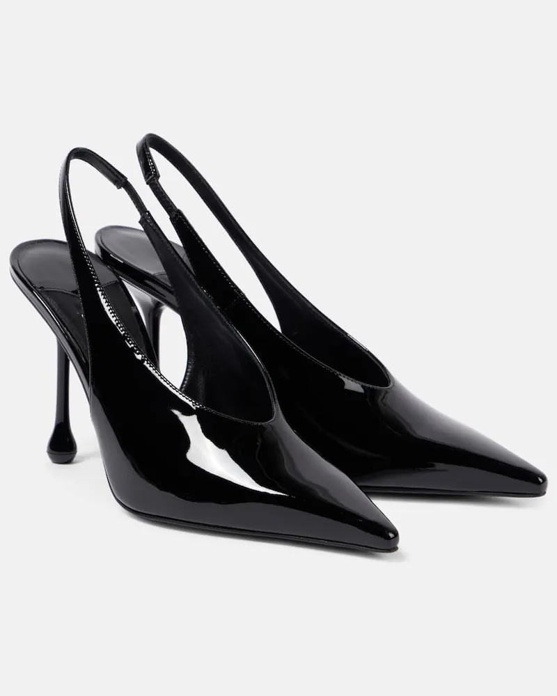 Jimmy Choo Slingback-Pumps Isa 95 aus Lackleder Schwarz